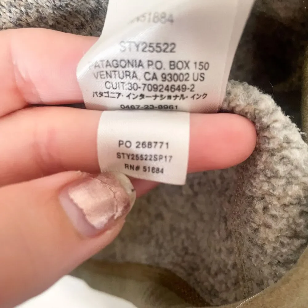 Men's Patagonia Quarter Zip Better Sweater Fleece in Bleached Stone, Sz Medium